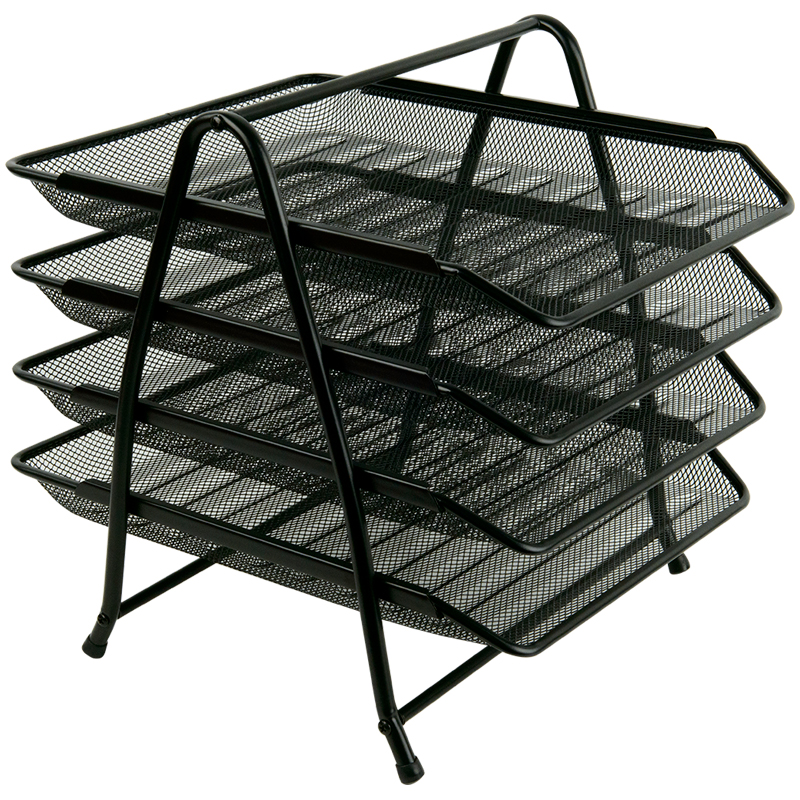 Лоток горизонтальний металевий Axent 4-в-1 2129-01-A, 300x350x330мм, чорний